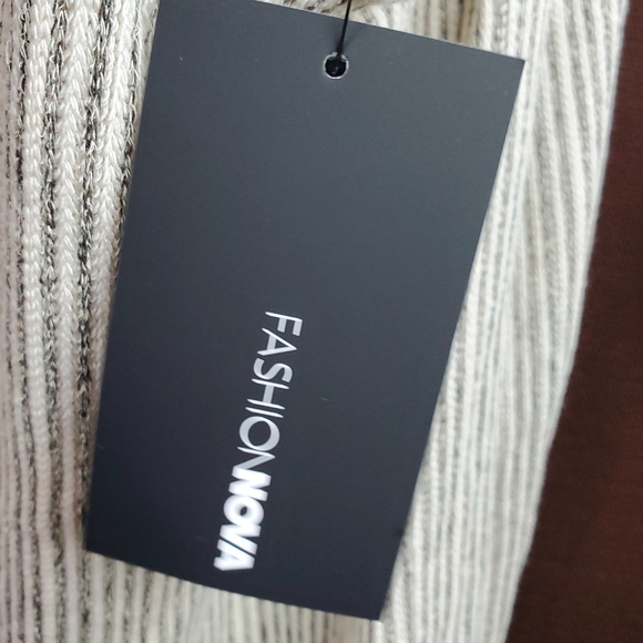 Fashion Nova Cream Ribbed Believe It Backless Mini Dress Size 1X NWT - Picture 10 of 11